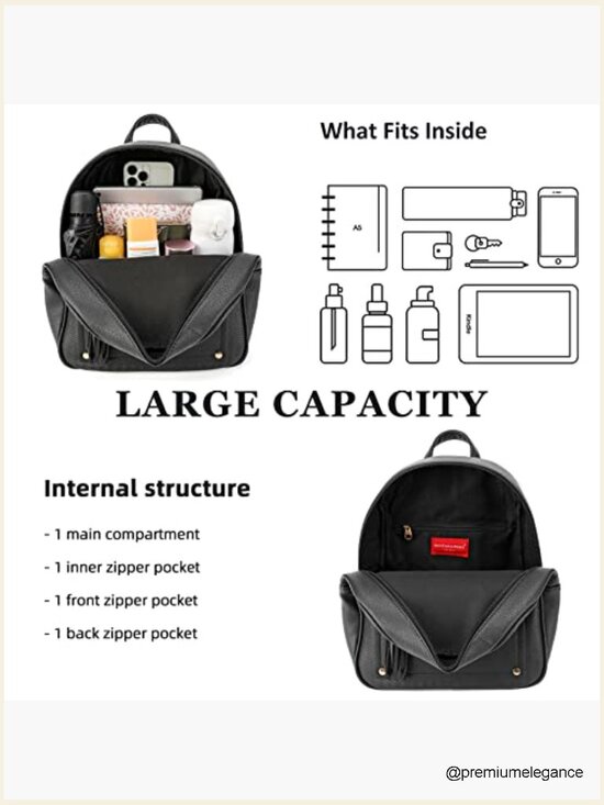 Medium Anti Theft Backpack Purse with Tassel Zipper main image 6